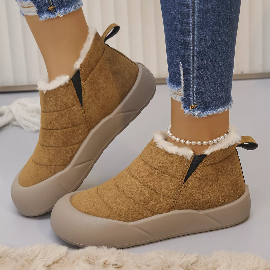 Warm Plush Lined Ankle Boots