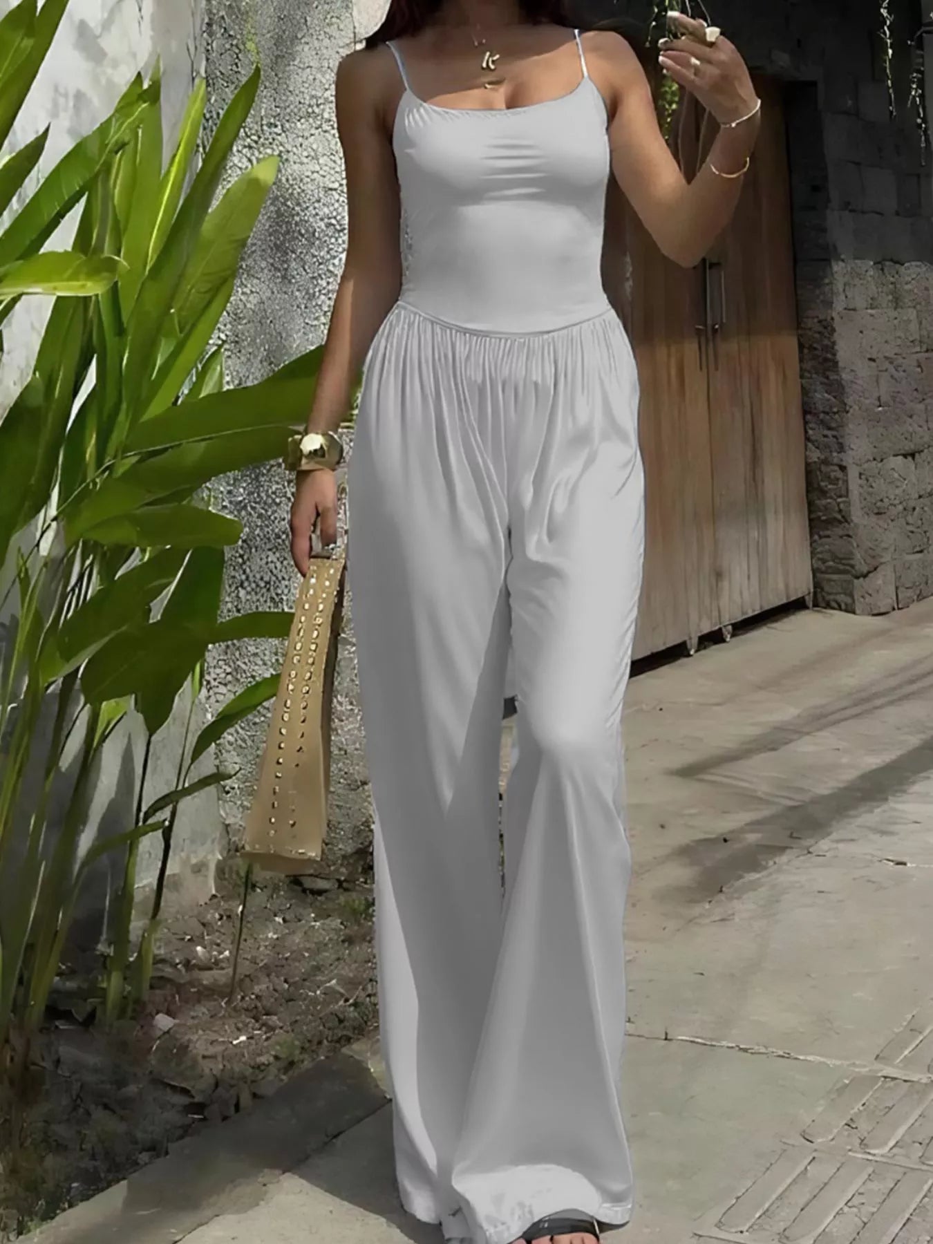 Wide Leg Cami Jumpsuit