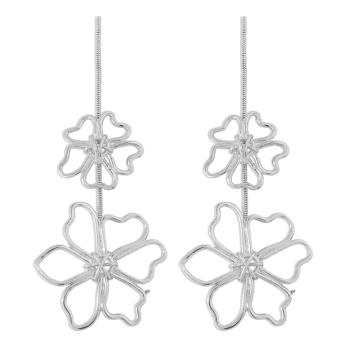 Alloy Flower Dangle Earrings