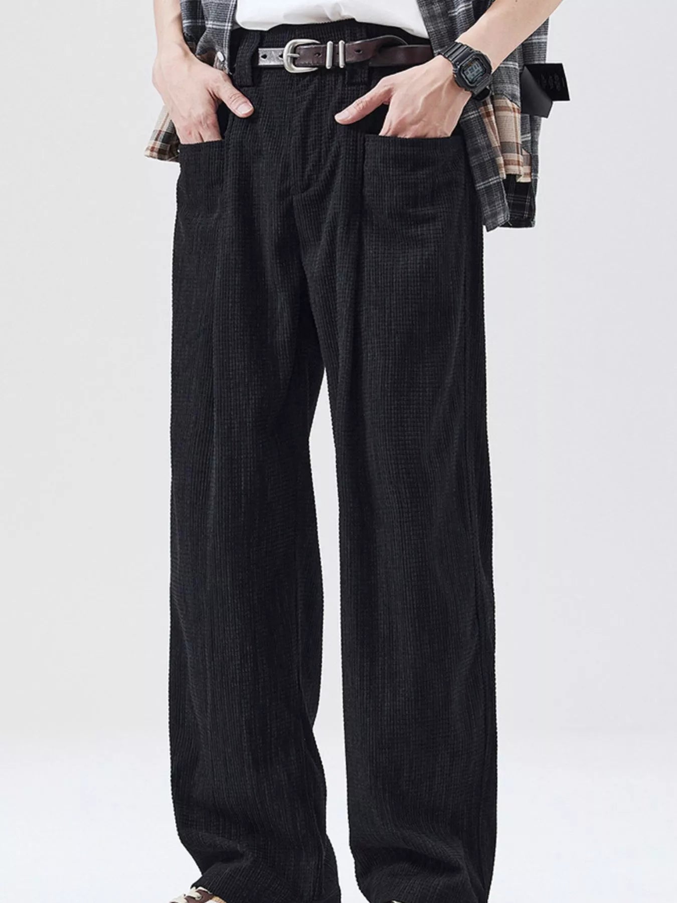 Men's Full Size Wide Leg Pants Plus Size