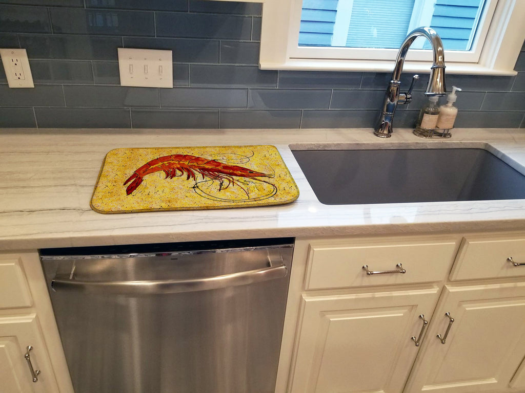 Shrimp Dish Drying Mat Absorbent Dish Drying Mat Pad for Kitchen Counter Dish Drainer Mat for Countertop, 14 x 21", Multicolor
