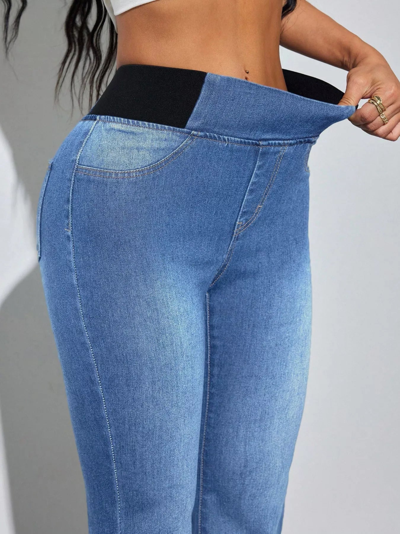 High Waist Flare Leg Jeans