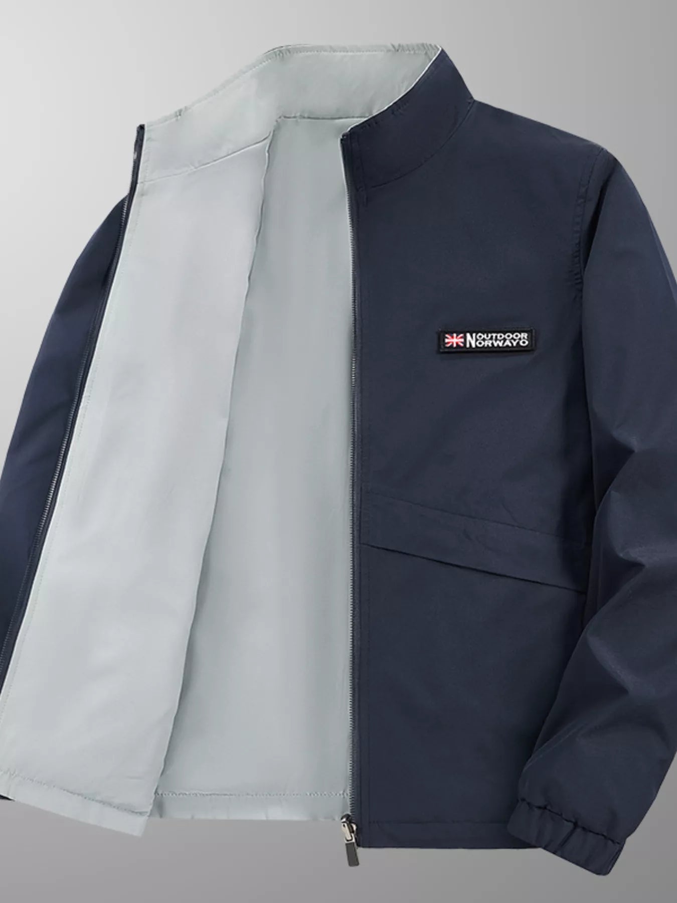 Men's Plus Size Lightweight Zip Up Jacket