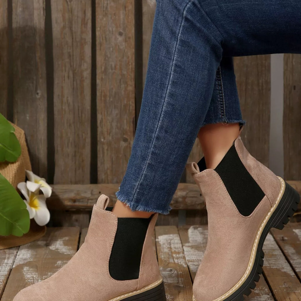 Round Toe Ankle Boots