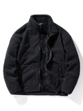 Men's Plus Size Cozy Fleece Zip-Up Jacket