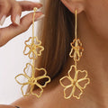 Alloy Flower Dangle Earrings