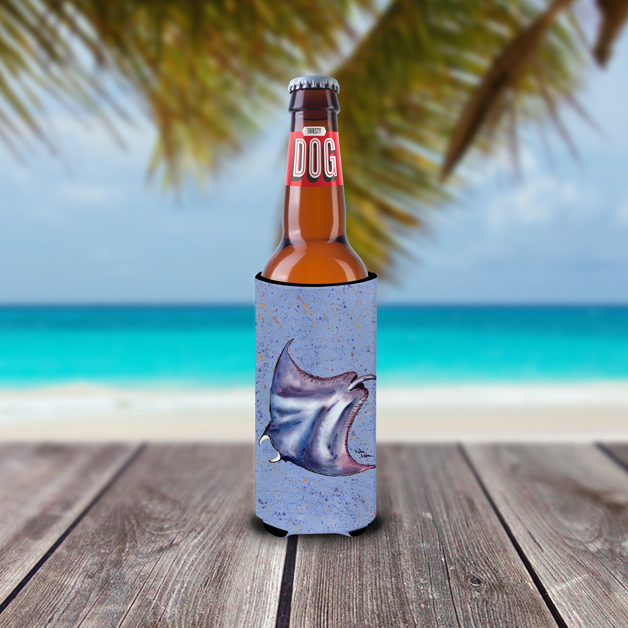 Stingray Stingray Slim Can Hugger , Insulated Foam Hugger for 12 oz Slim Cans, Beer Bottles & Water Bottles, Printed in USA