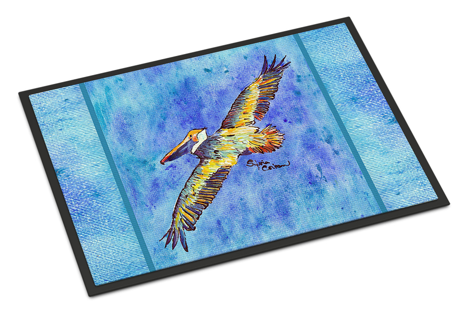 Pelican Doormat Indoor Outdoor 18H X 27W Front Door Mat Rugs for Entryway, Non Slip Washable