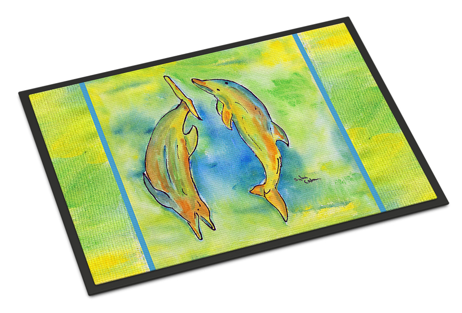 Dolphin Doormat Indoor Outdoor 18H X 27W Front Door Mat Rugs for Entryway, Non Slip Washable