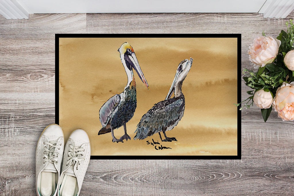 Pelican Doormat Indoor Outdoor 18H X 27W Front Door Mat Rugs for Entryway, Non Slip Washable