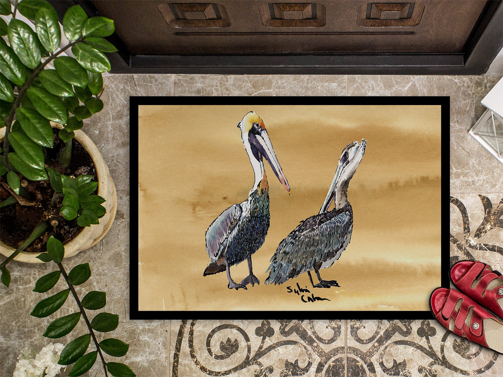 Pelican Doormat Indoor Outdoor 18H X 27W Front Door Mat Rugs for Entryway, Non Slip Washable