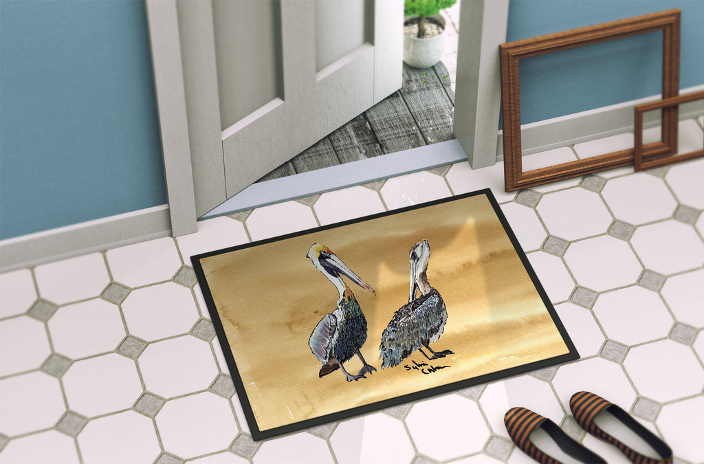 Pelican Doormat Indoor Outdoor 18H X 27W Front Door Mat Rugs for Entryway, Non Slip Washable