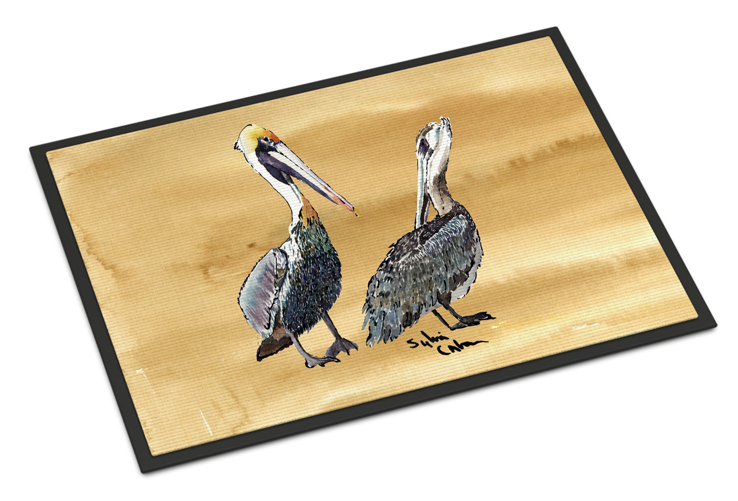 Pelican Doormat Indoor Outdoor 18H X 27W Front Door Mat Rugs for Entryway, Non Slip Washable