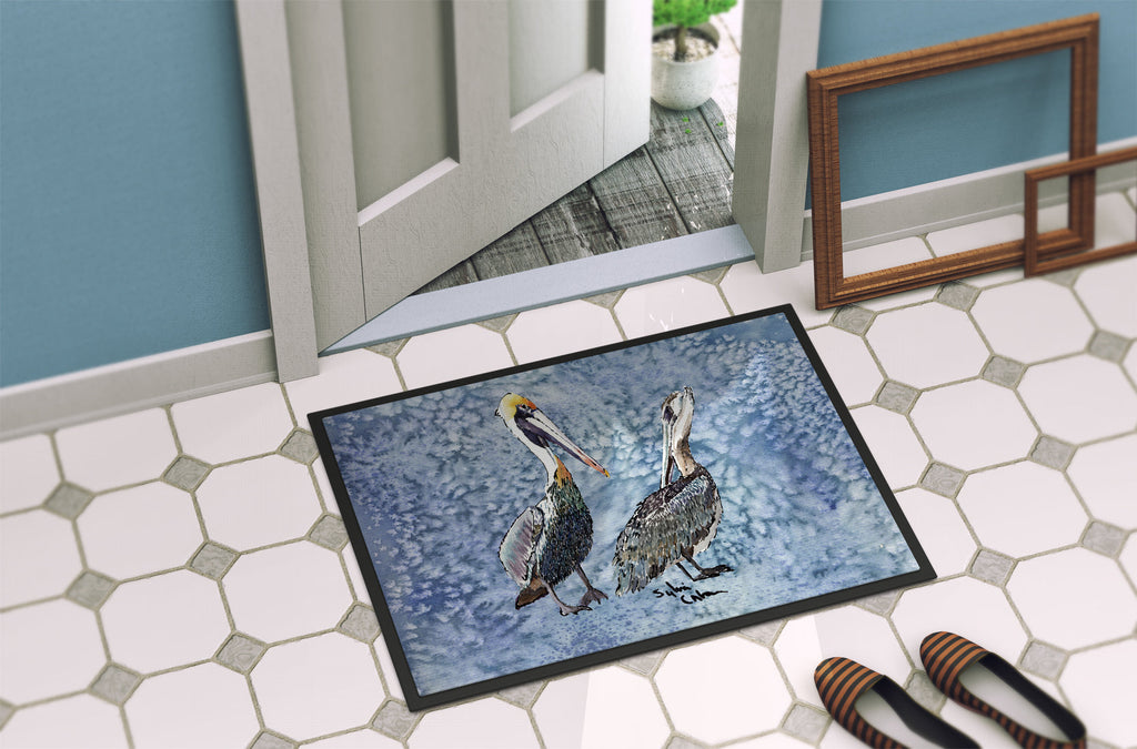 Pelican Doormat Indoor Outdoor 18H X 27W Front Door Mat Rugs for Entryway, Non Slip Washable