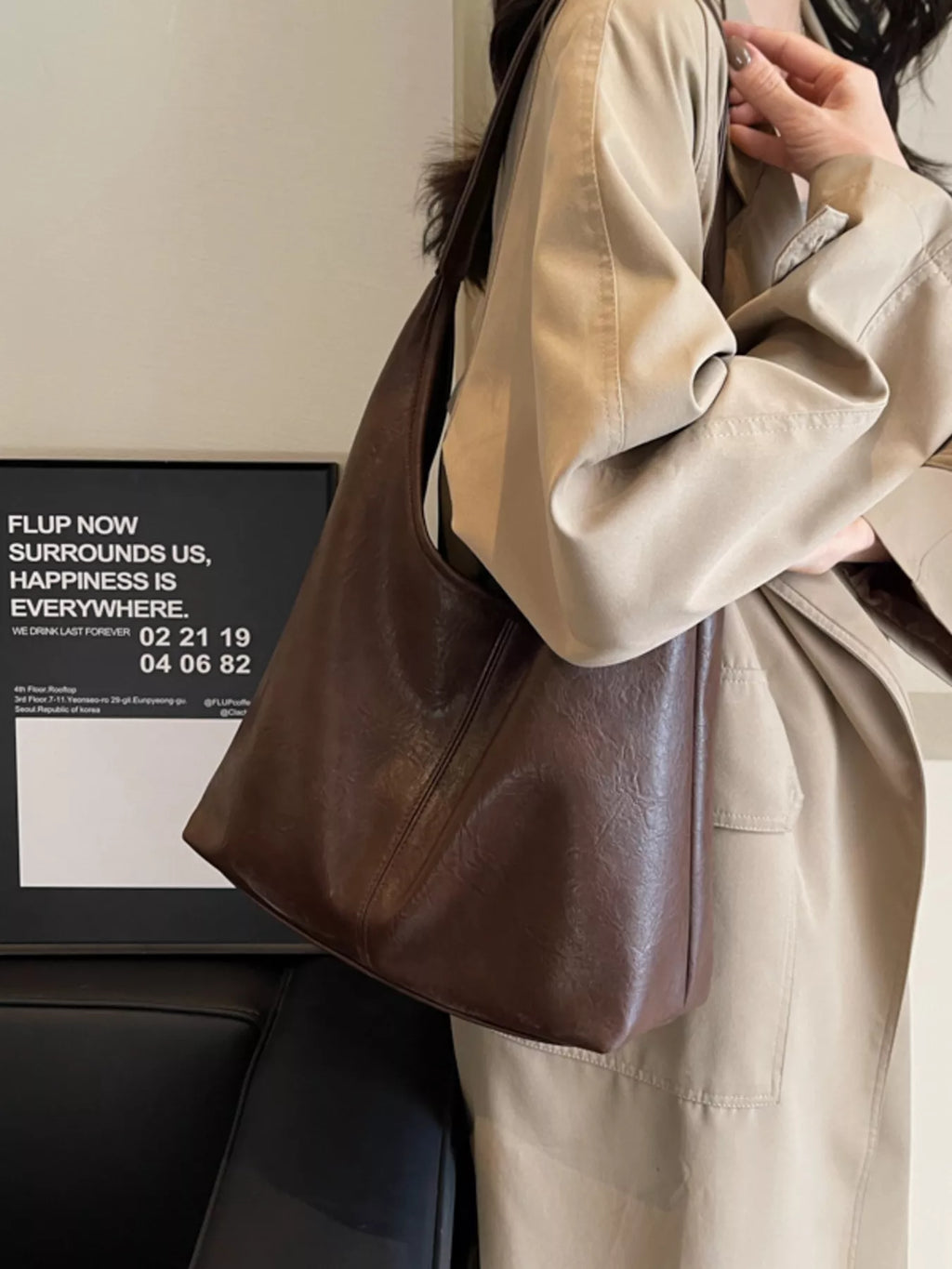 PU Leather Shoulder Bag