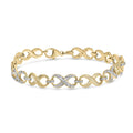 Gold Vermeil 1/10 Cttw Diamond Infinity Link Bracelet