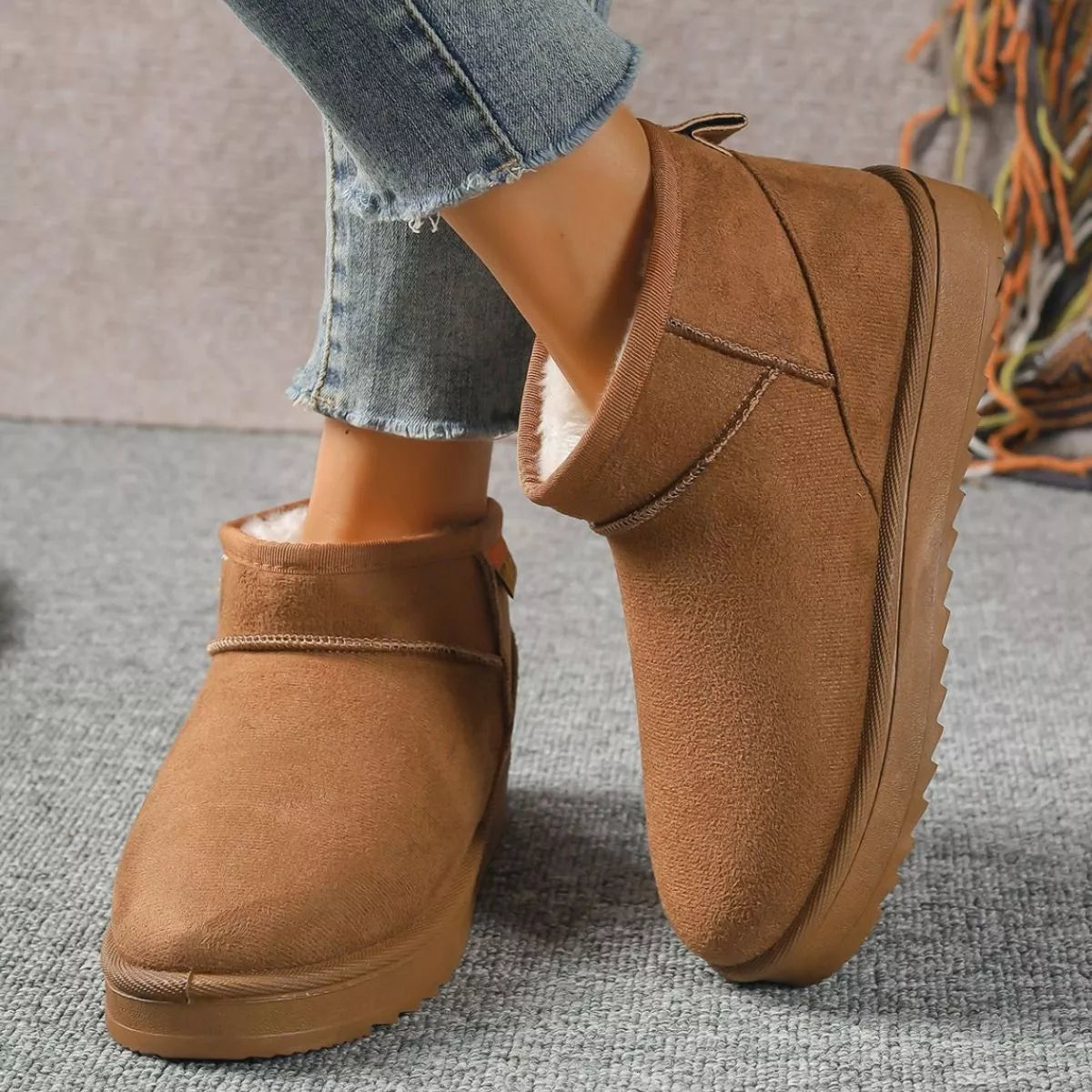 Round Toe Platform Boots