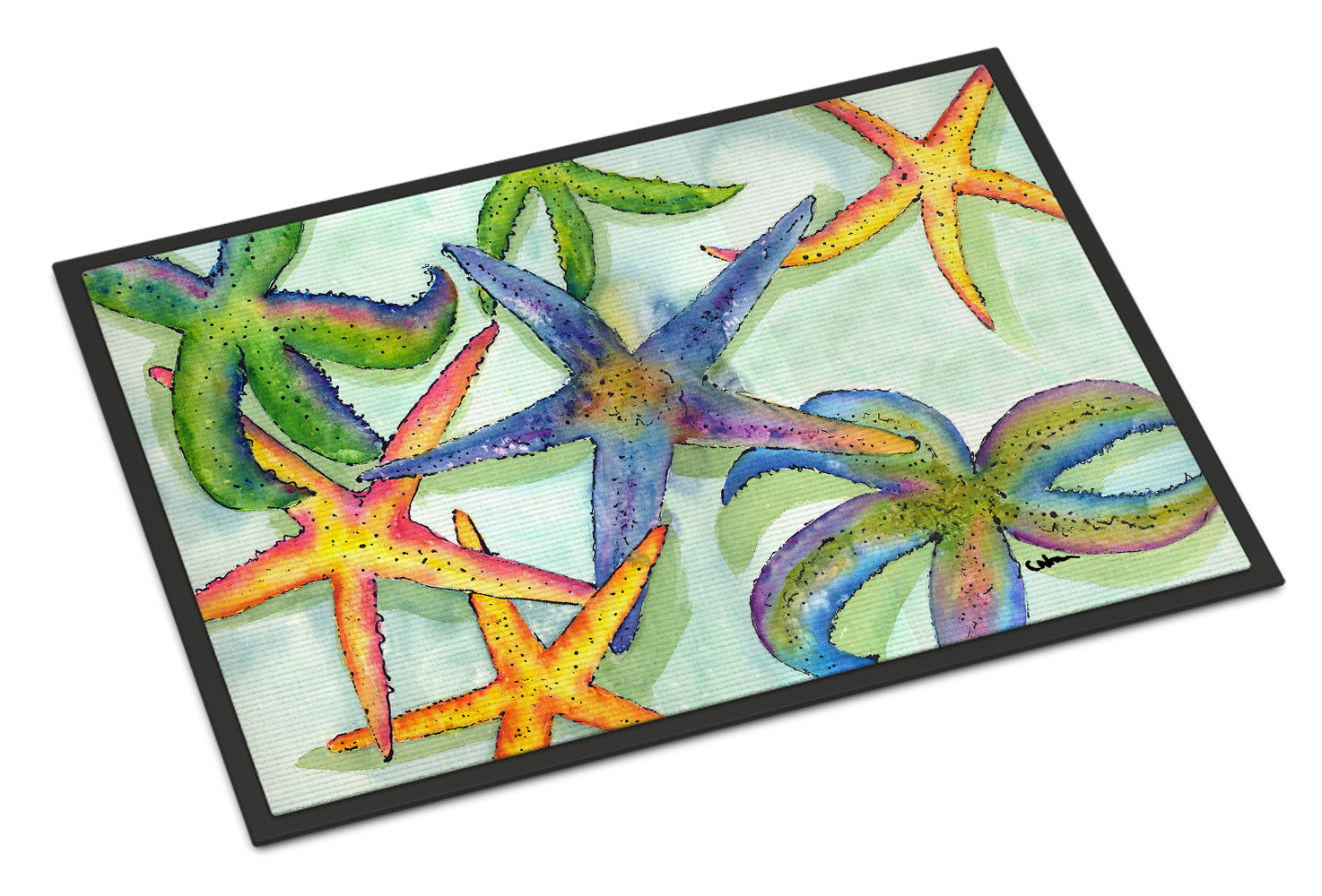 Starfish Doormat Indoor Outdoor 18H X 27W Front Door Mat Rugs for Entryway, Non Slip Washable