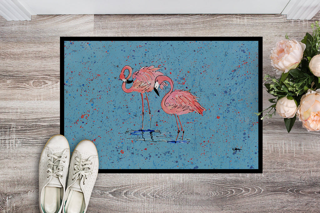 Flamingo Doormat Indoor Outdoor 18H X 27W Front Door Mat Rugs for Entryway, Non Slip Washable