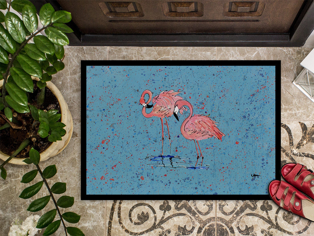 Flamingo Doormat Indoor Outdoor 18H X 27W Front Door Mat Rugs for Entryway, Non Slip Washable