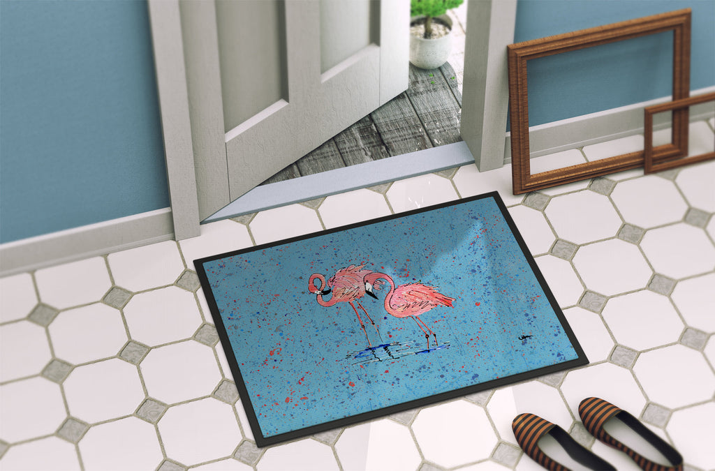 Flamingo Doormat Indoor Outdoor 18H X 27W Front Door Mat Rugs for Entryway, Non Slip Washable