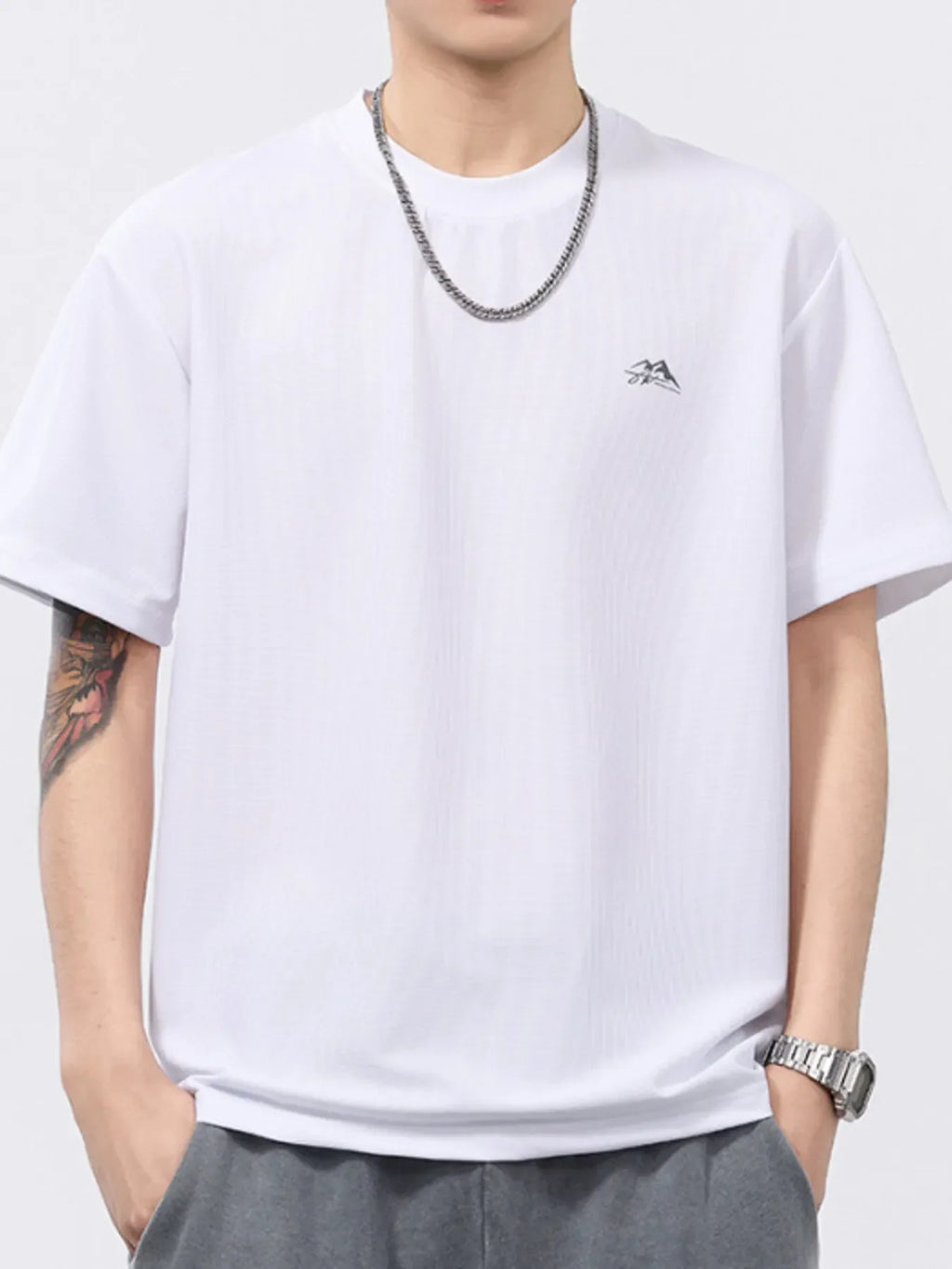 Men's Plus Size Round Neck Short Sleeve T-Shirt