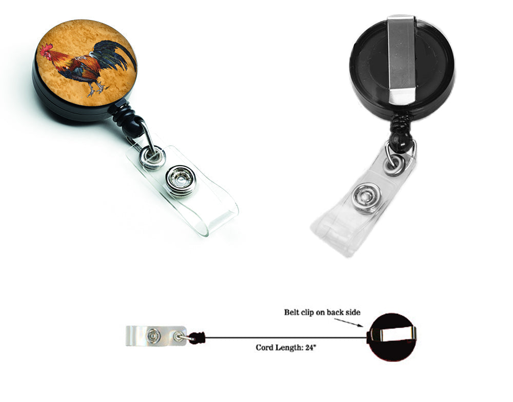 Rooster Retractable Badge Reel for Nurses ID Badge Holder with Clip Retractable Employee Badge Holder, Belt Clip