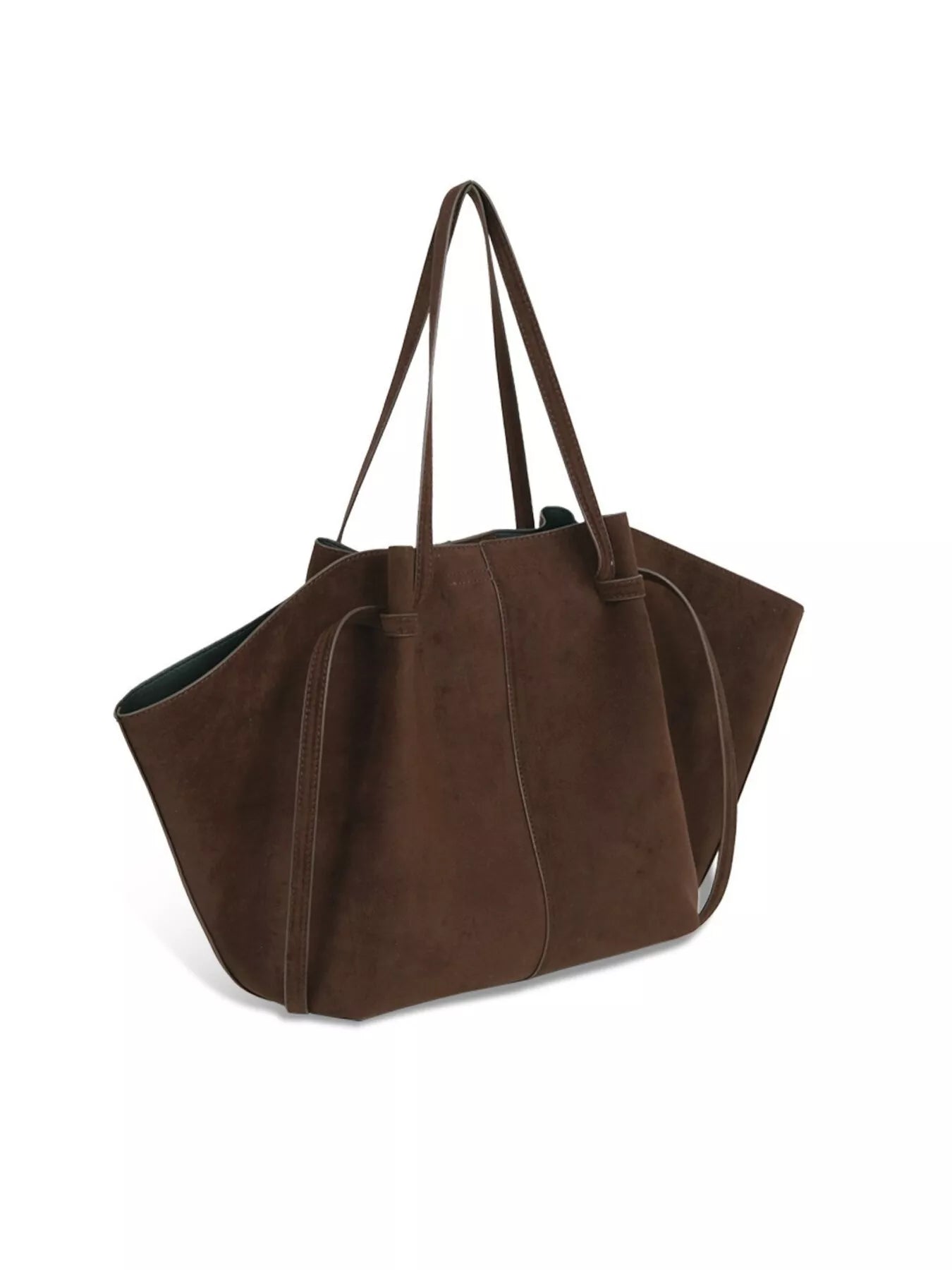 Solid Color Suede Tote Bag
