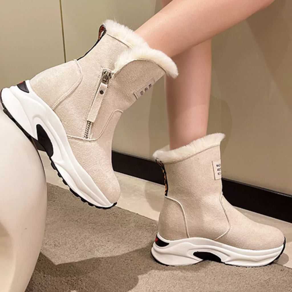 Side Zipper Platform Boots