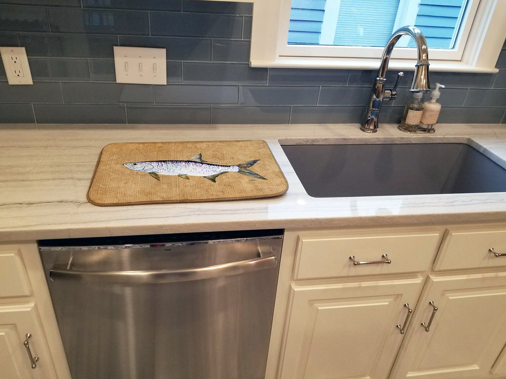 Tarpon Dish Drying Mat Absorbent Dish Drying Mat Pad for Kitchen Counter Dish Drainer Mat for Countertop, 14 x 21", Multicolor