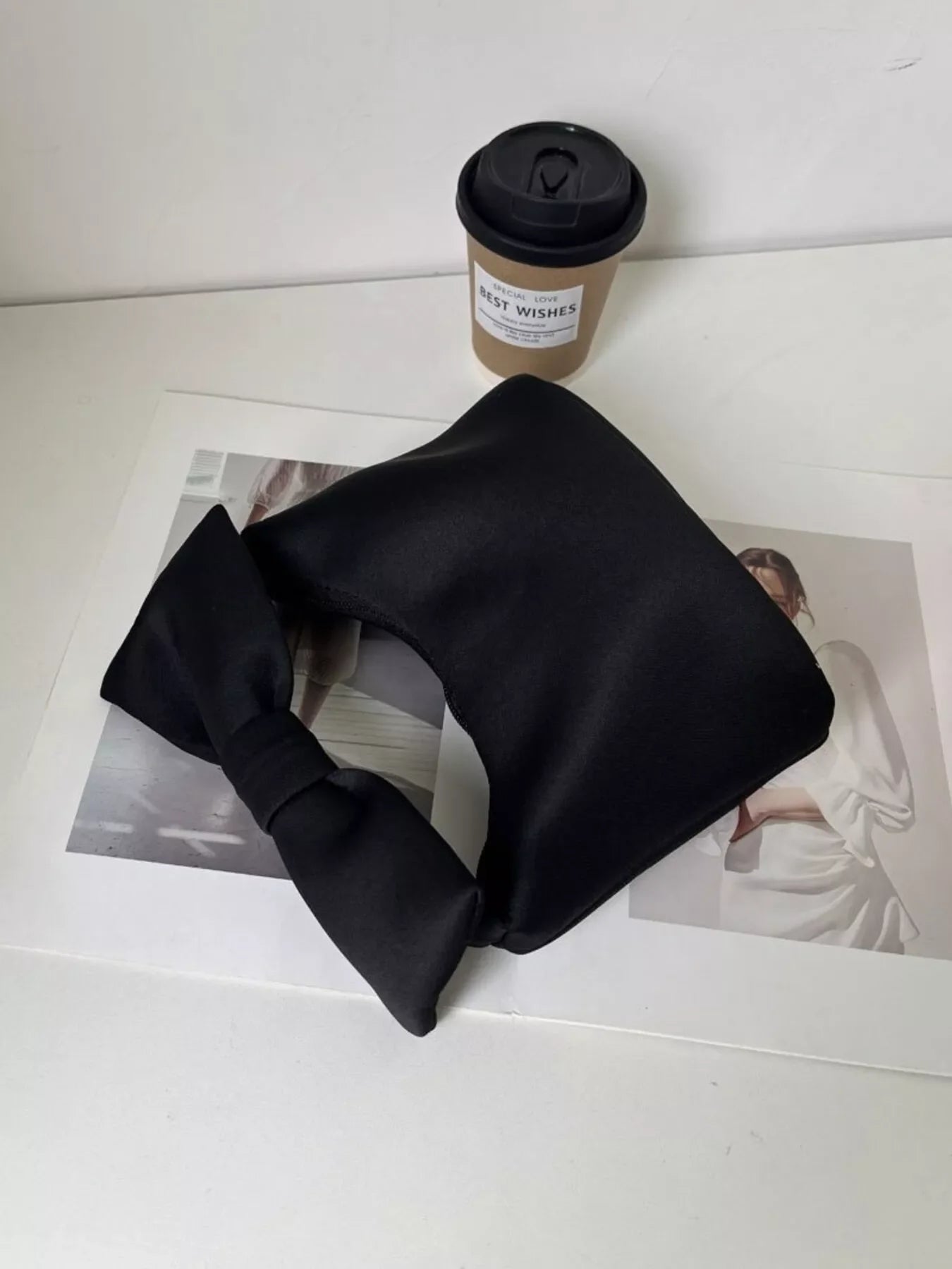 Solid Color Bow Handbag