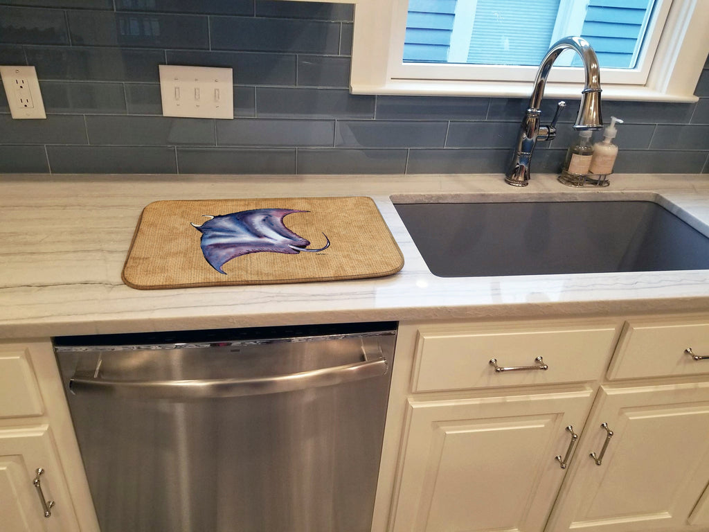 Stingray Dish Drying Mat Absorbent Dish Drying Mat Pad for Kitchen Counter Dish Drainer Mat for Countertop, 14 x 21", Multicolor