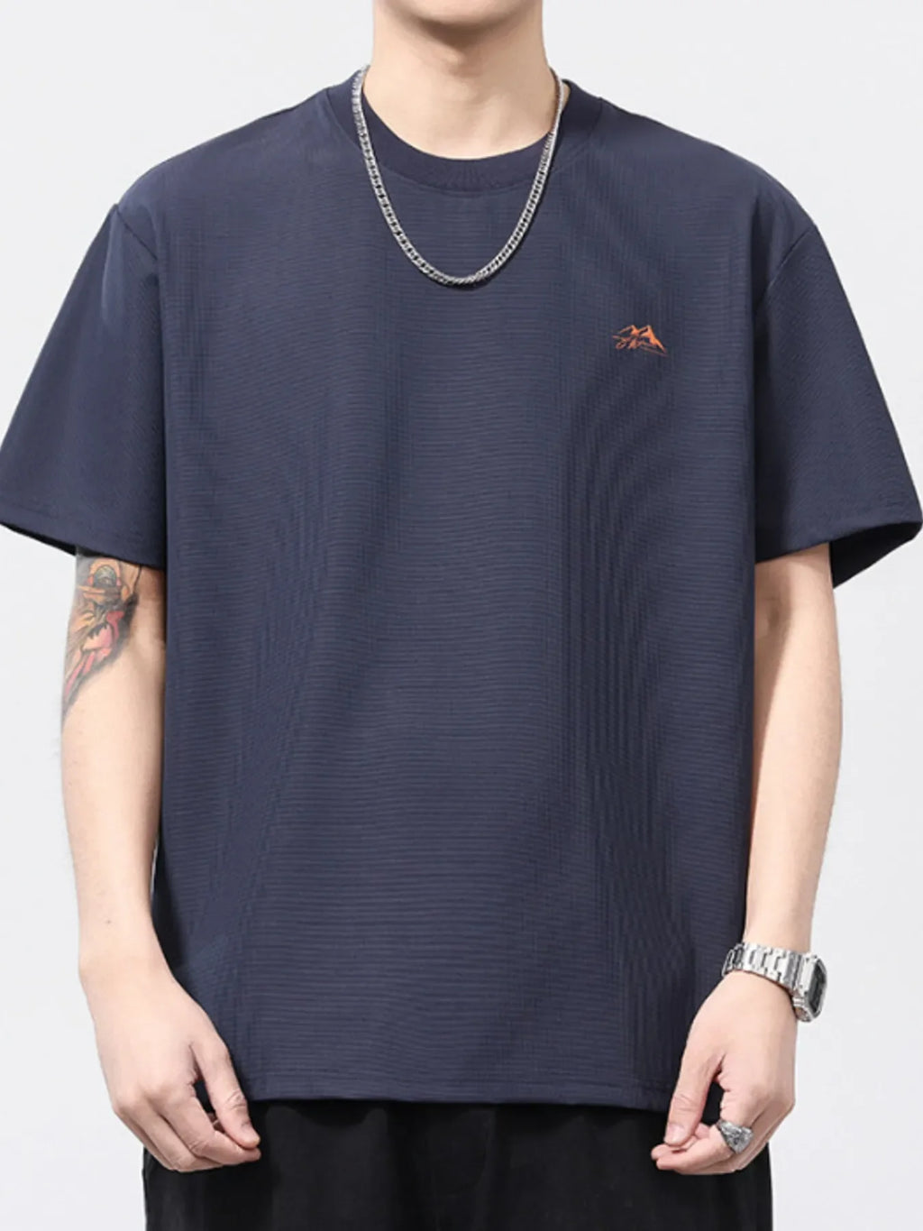 Men's Plus Size Round Neck Short Sleeve T-Shirt