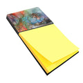 Brunette Mermaid Water Fantasy Watercolor Sticky Note Holder Refillable Dispenser Desk Accessory 3x3 Pad Gift