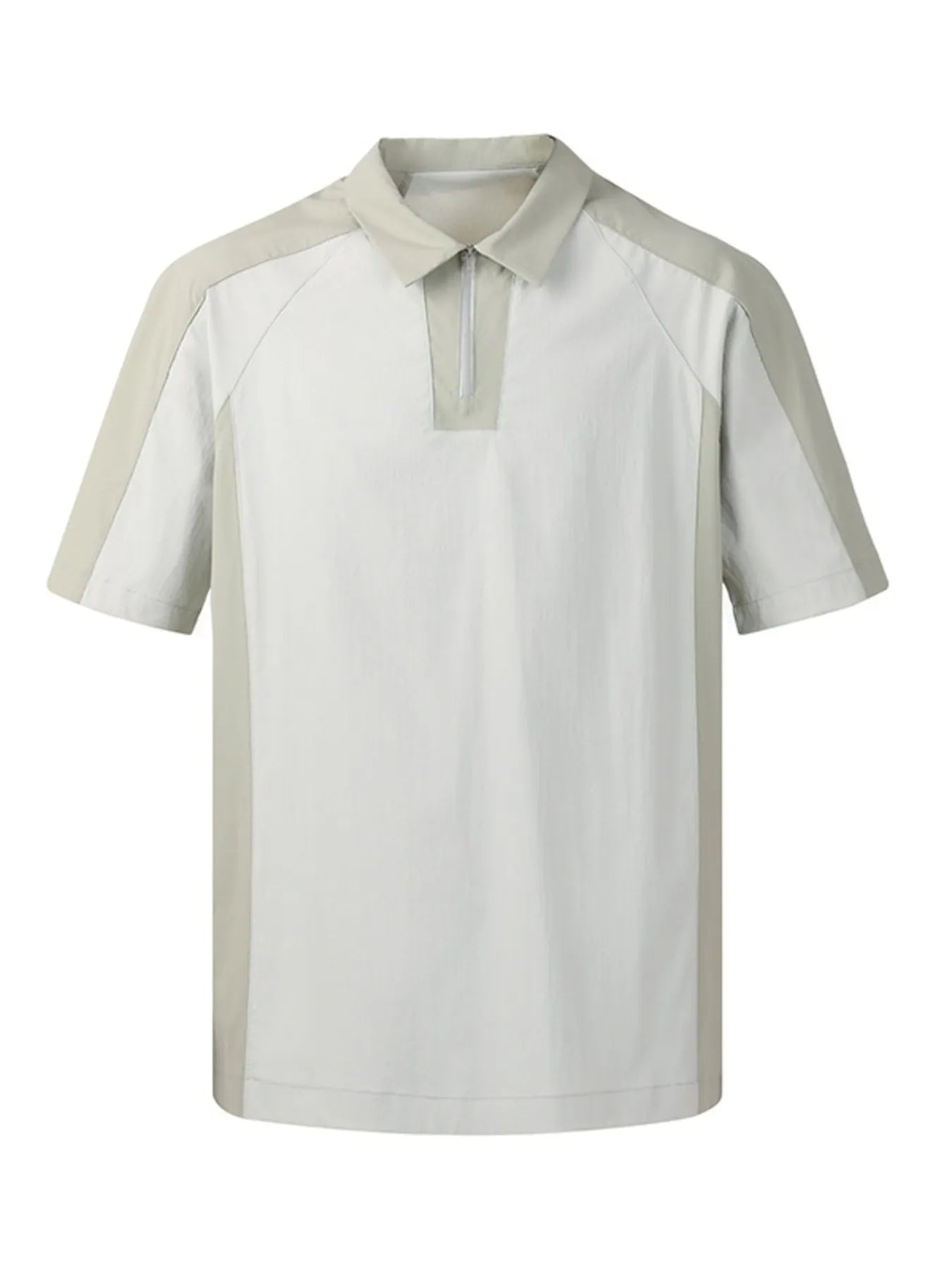 Men's Plus Size Quarter Zip Short Sleeve Polo
