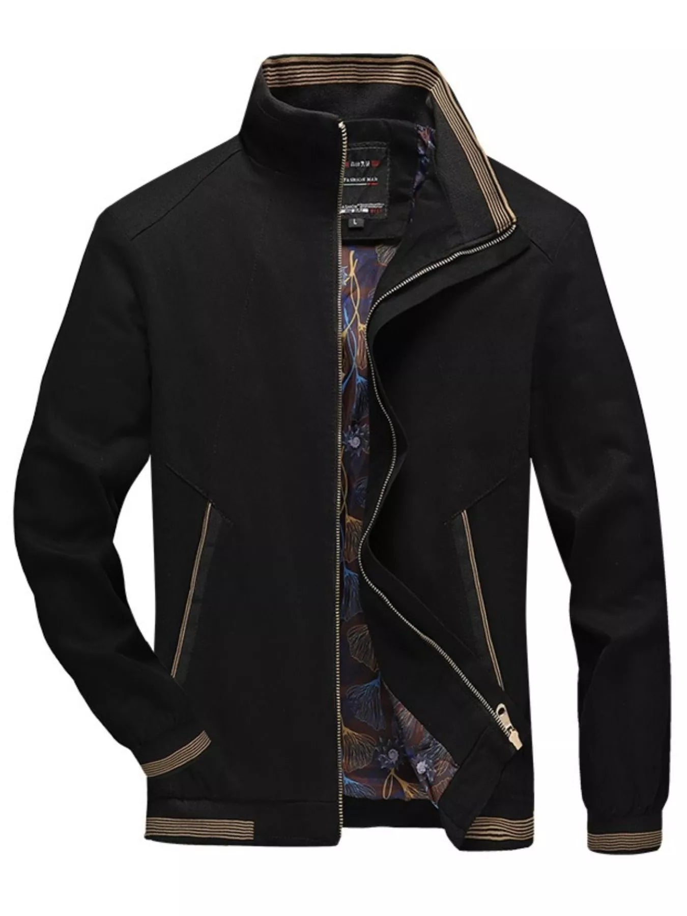 Men's Plus Size Casual Stand Collar Lightweight Jacket