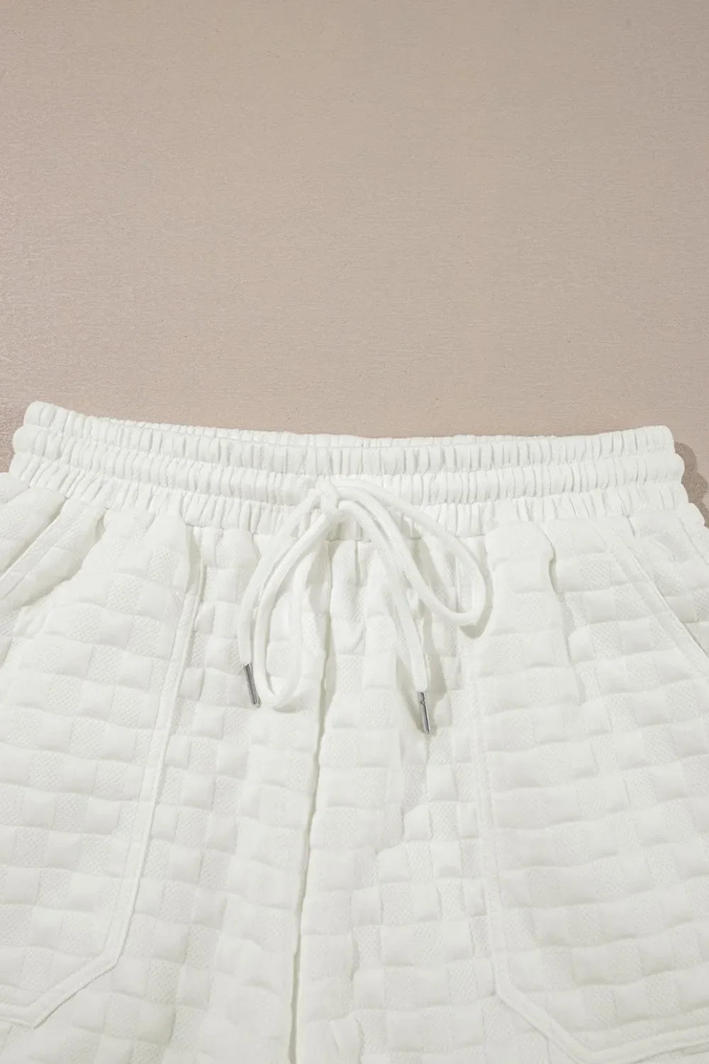 Checkered Texture Top and Shorts Set