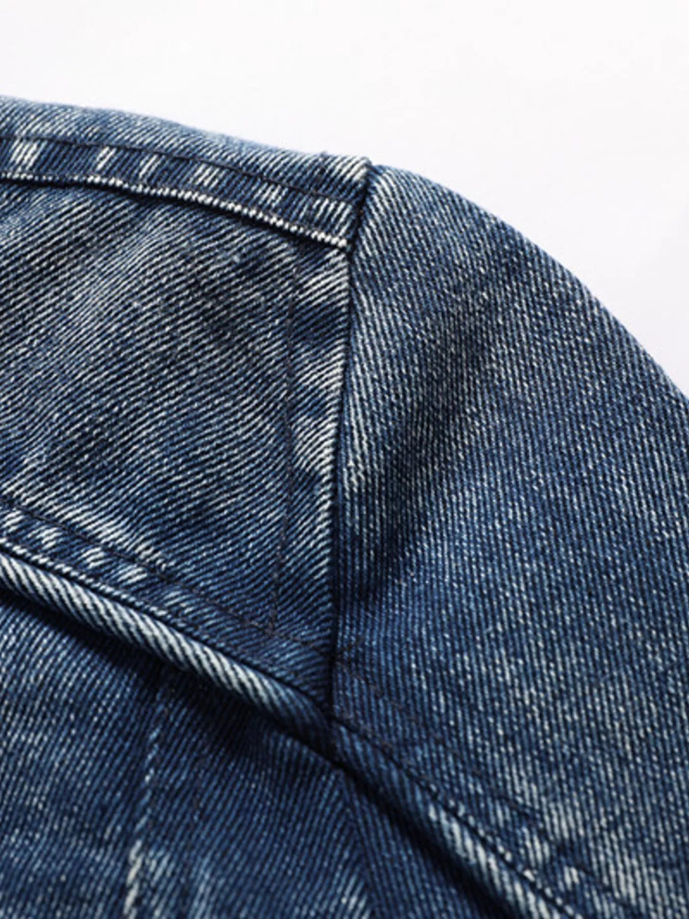 Men's Plus Size Zip Up Hooded Denim Jacket