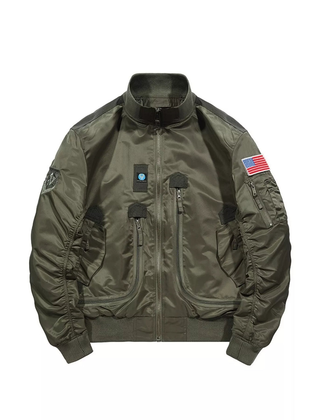 Men's Plus Size Zip Up Bomber Jacket