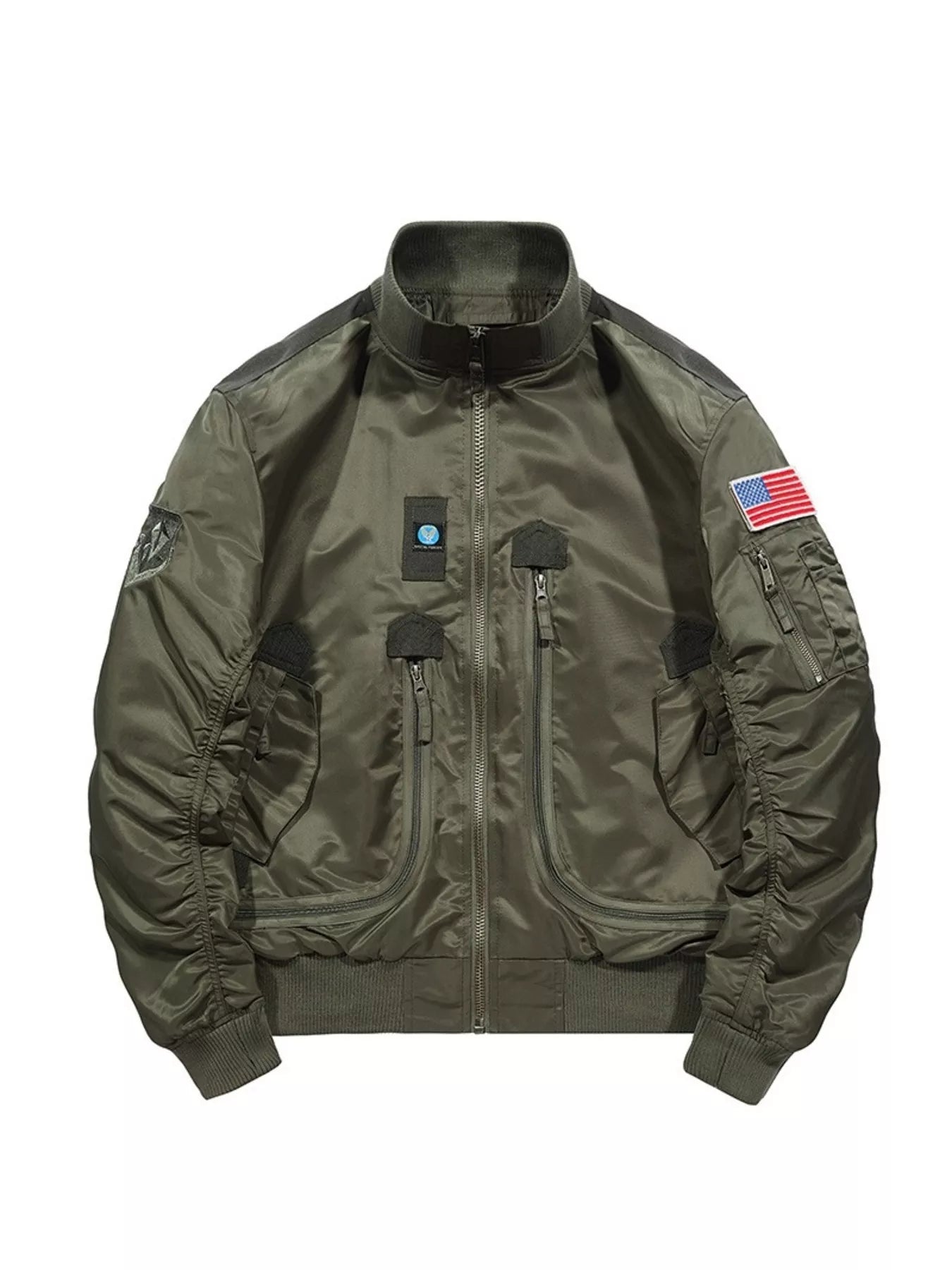Men's Plus Size Zip Up Bomber Jacket