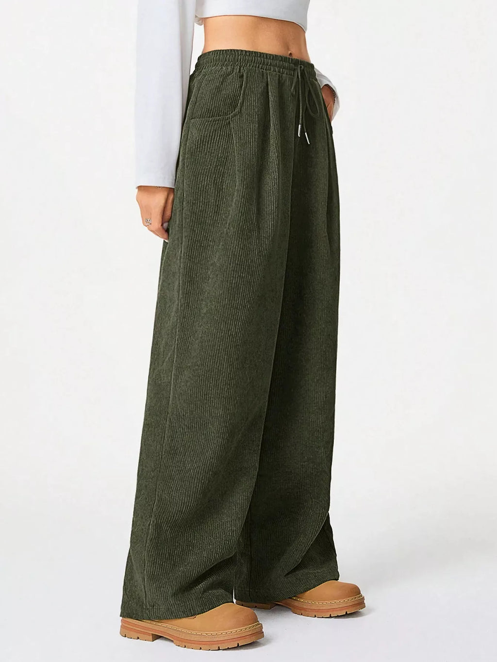 Corduroy Wide Leg Pants