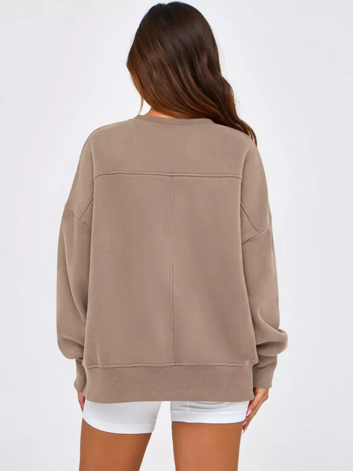 Casual Loose Side Slit Sweatshirt