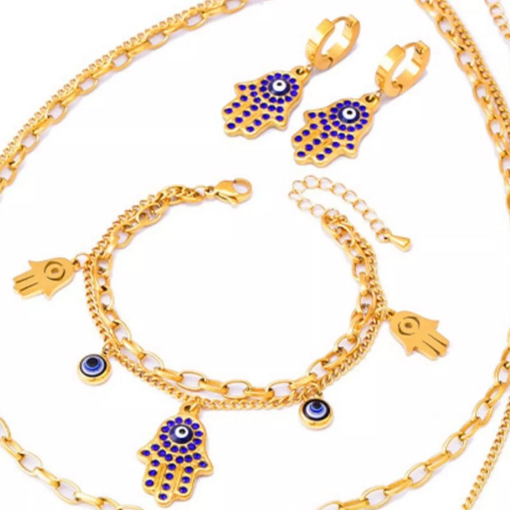 18K Gold-Plated Hand Charm Jewelry Set