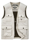 Men's Plus Size Casual Multi-Pocket Outdoor Vest