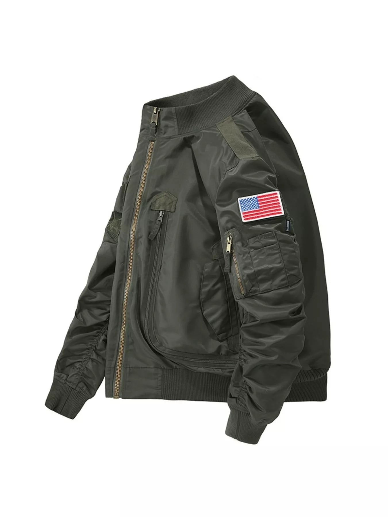 Men's Plus Size Zip Up Bomber Jacket