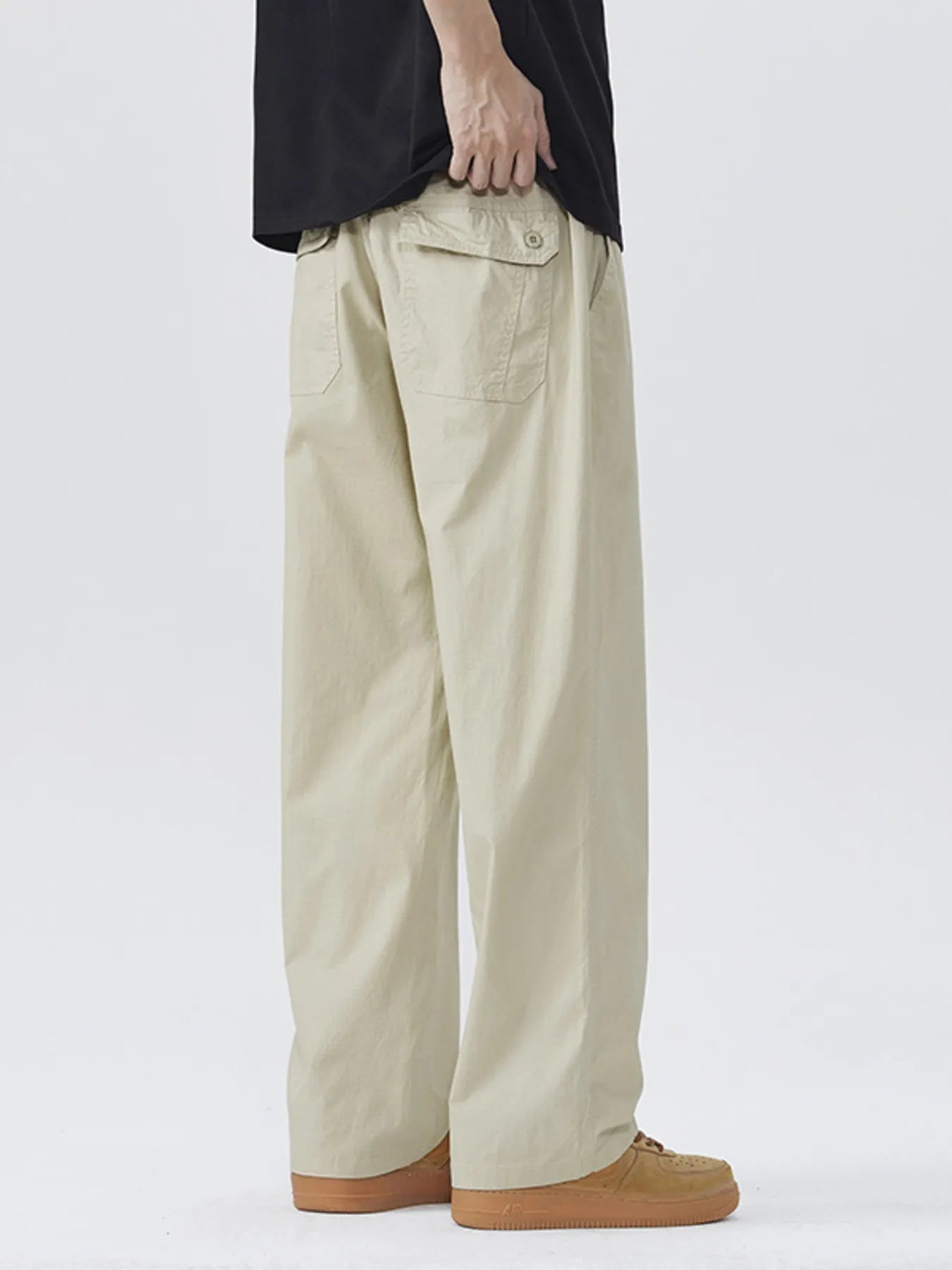 Men's Full Size Casual Loose Fit Wide Leg Pants Plus Size