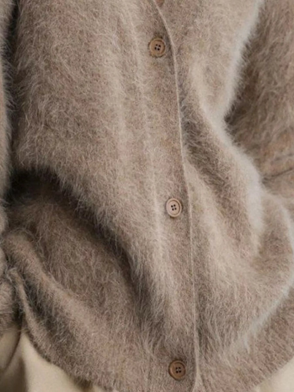 V-Neck Button-Down Cardigan