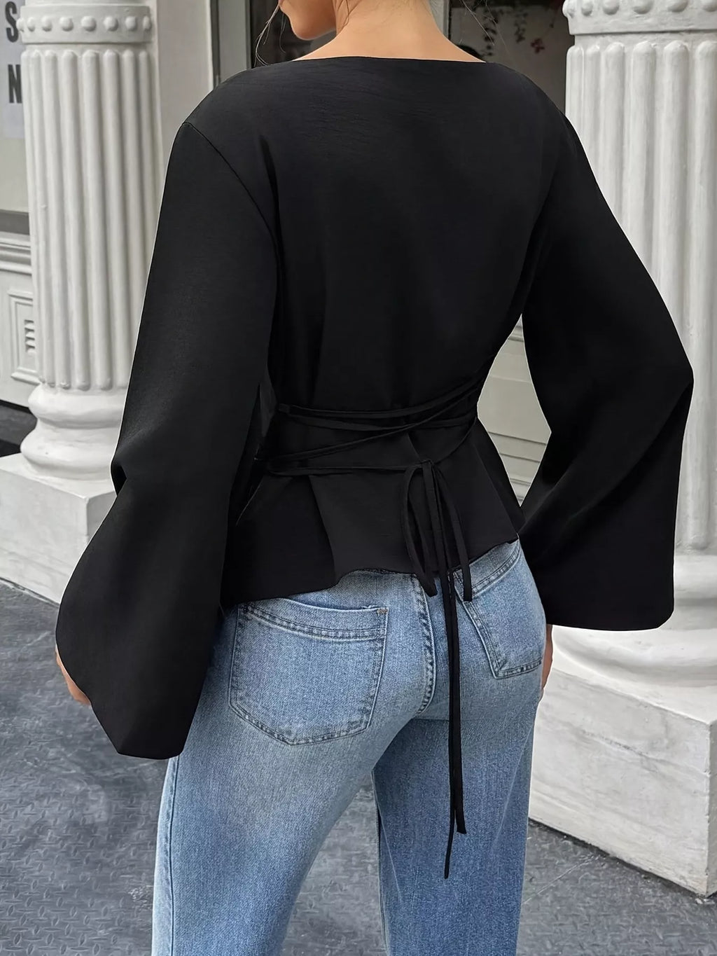 Tied Long Sleeve T-Shirt