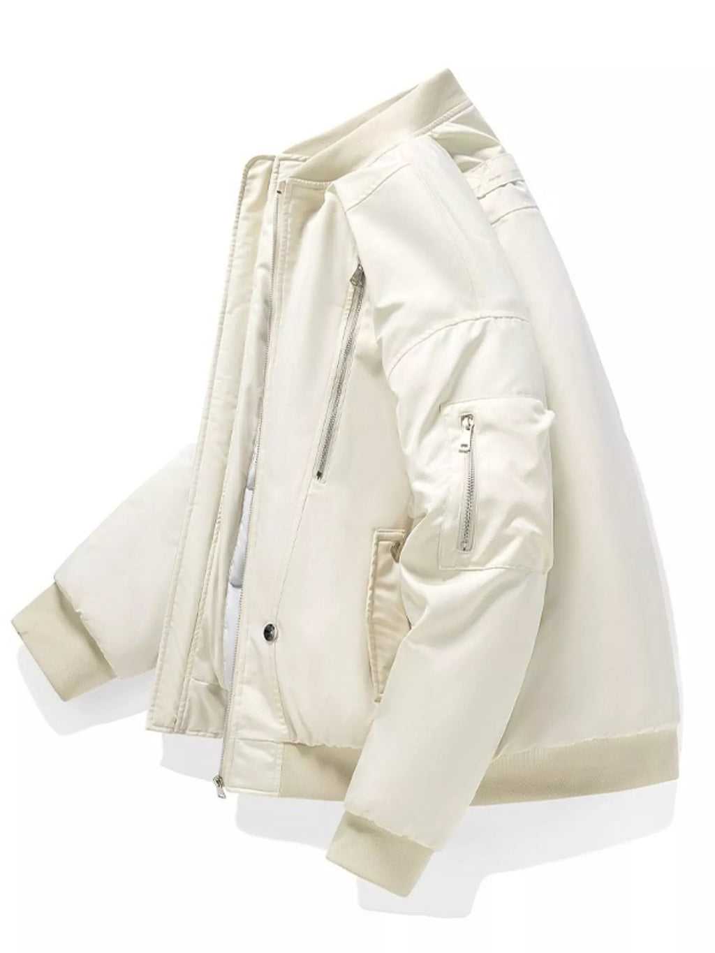 Men's Plus Size Casual Lightweight Padded Bomber Jacket