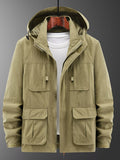 Men's Plus Size Casual Lightweight Hooded Jacket